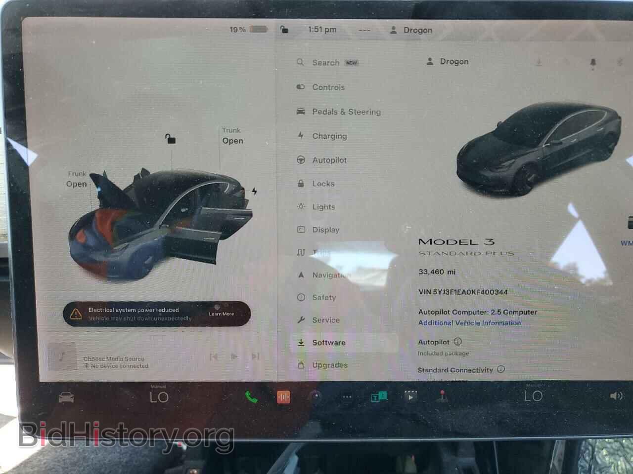 2019 TESLA MODEL 3 - VIN: 5YJ3E1EA0KF400344 - Фото 9