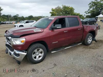 2020 RAM 1500 Big Horn/Lone Star, burgundy — VIN 1C6SRFFT1LN403275, Copart