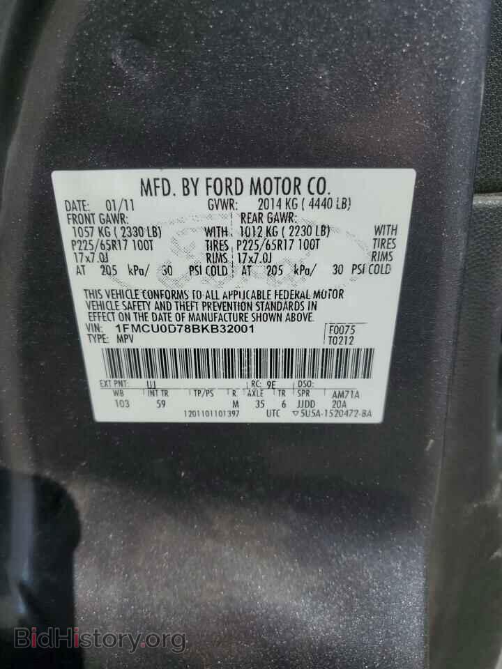 2011 FORD ESCAPE - VIN: 1FMCU0D78BKB32001 - Photo 13