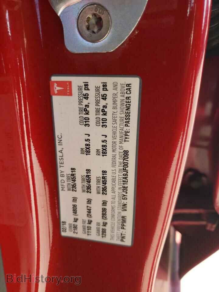 2018 TESLA MODEL 3 - VIN: 5YJ3E1EA9JF007098 - Фото 12