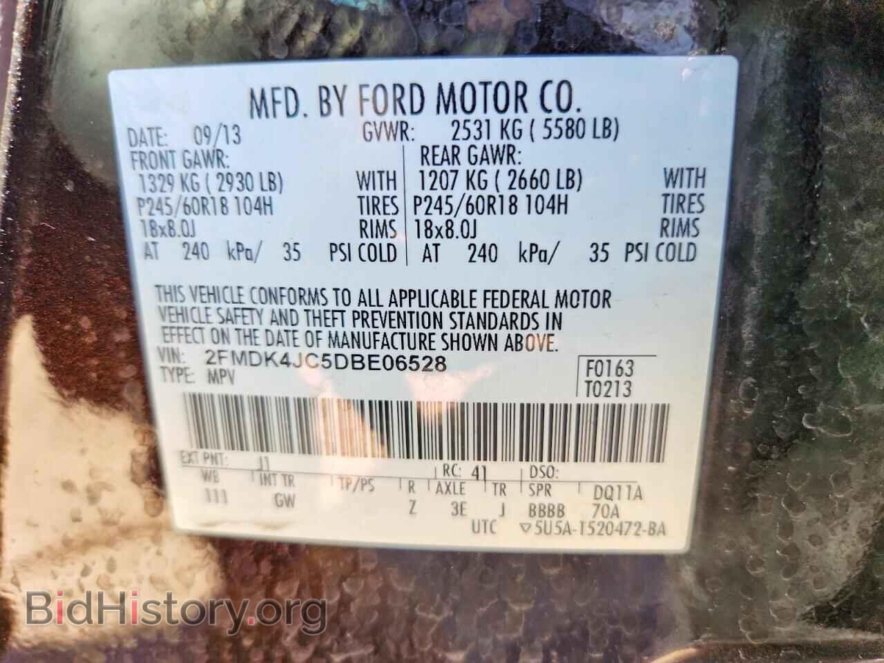 2013 FORD EDGE - VIN: 2FMDK4JC5DBE06528 - Photo 13