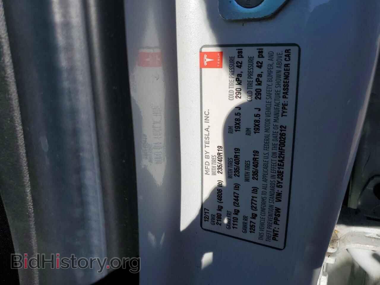 2017 TESLA MODEL 3 - VIN: 5YJ3E1EA2HF002612 - Photo 12