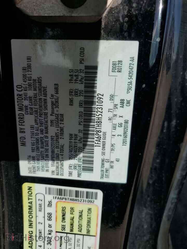 2017 FORD ALL Models - VIN: 1FA6P8TH8H5231092 - Фото 13