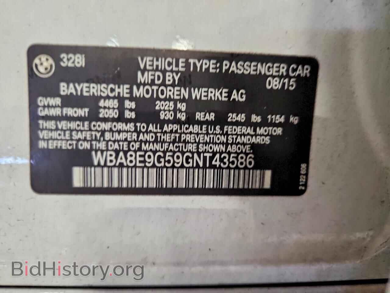 2016 BMW 3 SERIES - VIN: WBA8E9G59GNT43586 - Фото 12