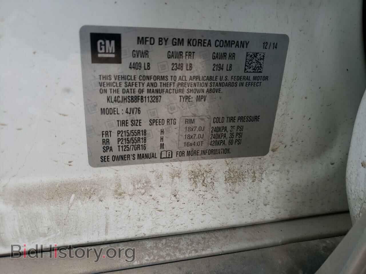 2015 BUICK ENCORE - VIN: KL4CJHSB8FB113287 - Photo 10