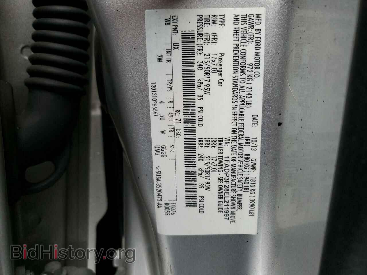 2014 FORD FOCUS - VIN: 1FADP3F28EL211997 - Фото 12