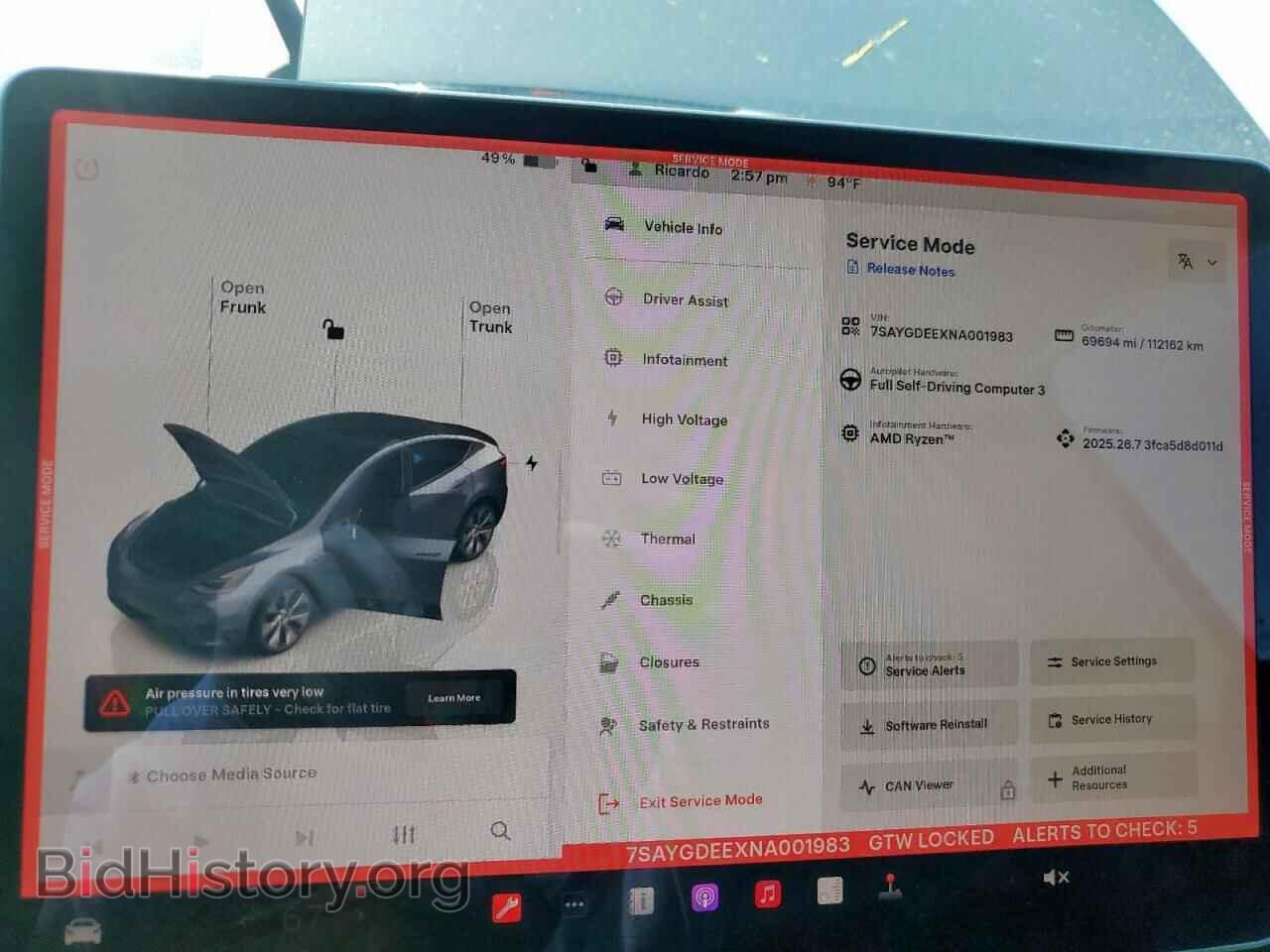 2022 TESLA MODEL Y - VIN: 7SAYGDEEXNA001983 - Фото 9