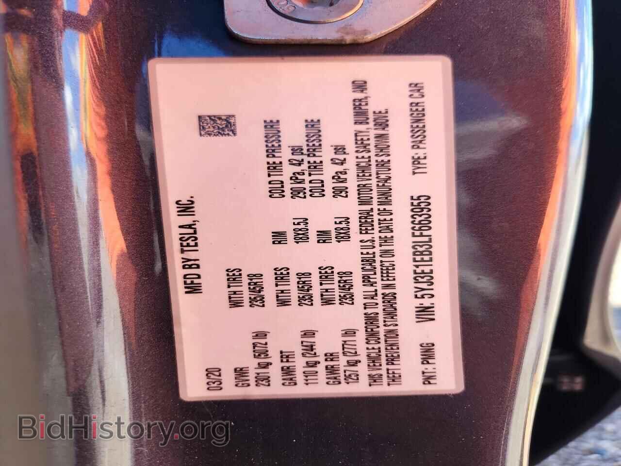 2020 TESLA MODEL 3 - VIN: 5YJ3E1EB3LF663955 - Photo 12