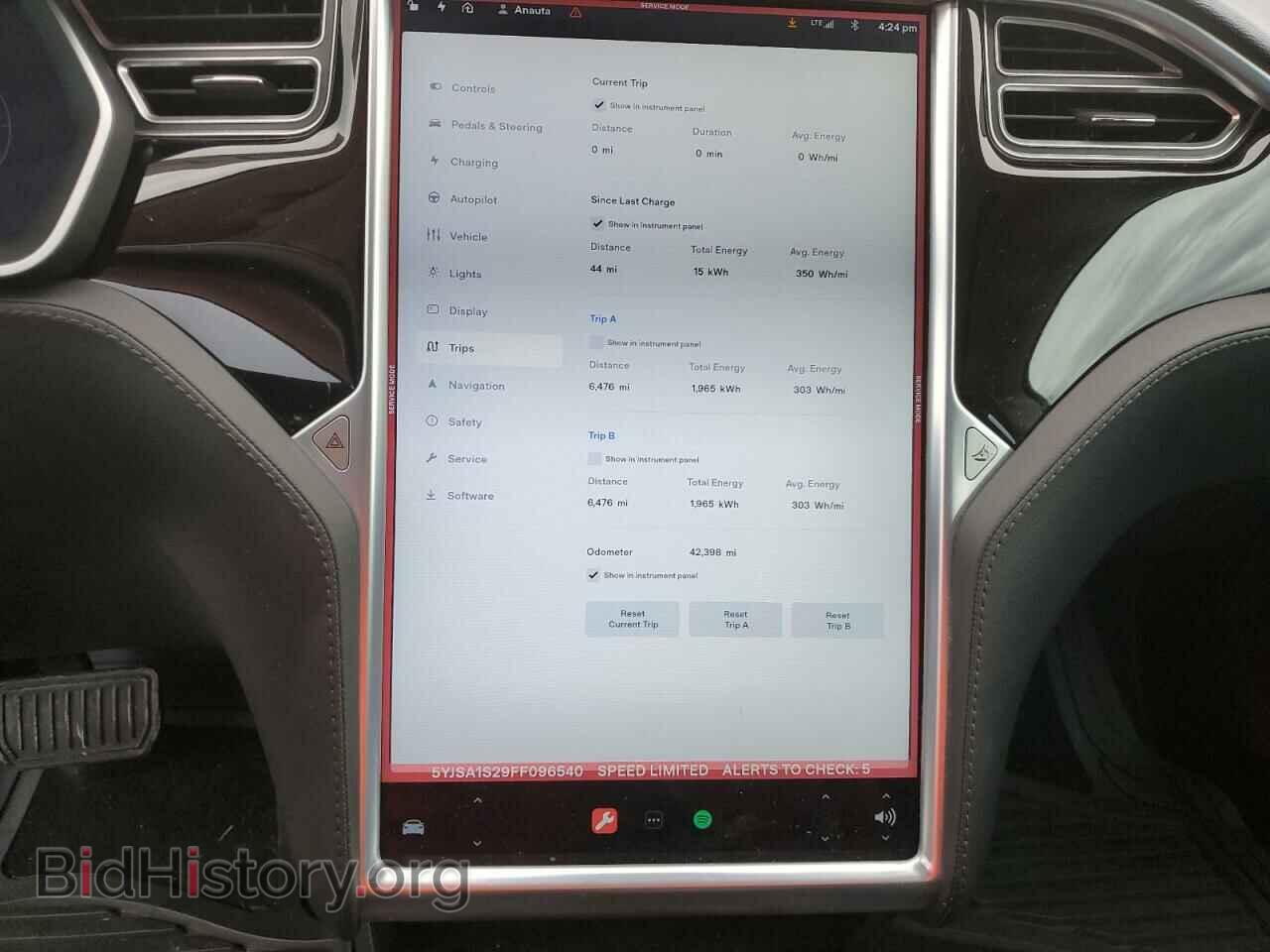 2015 TESLA MODEL S - VIN: 5YJSA1S29FF096540 - Photo 9