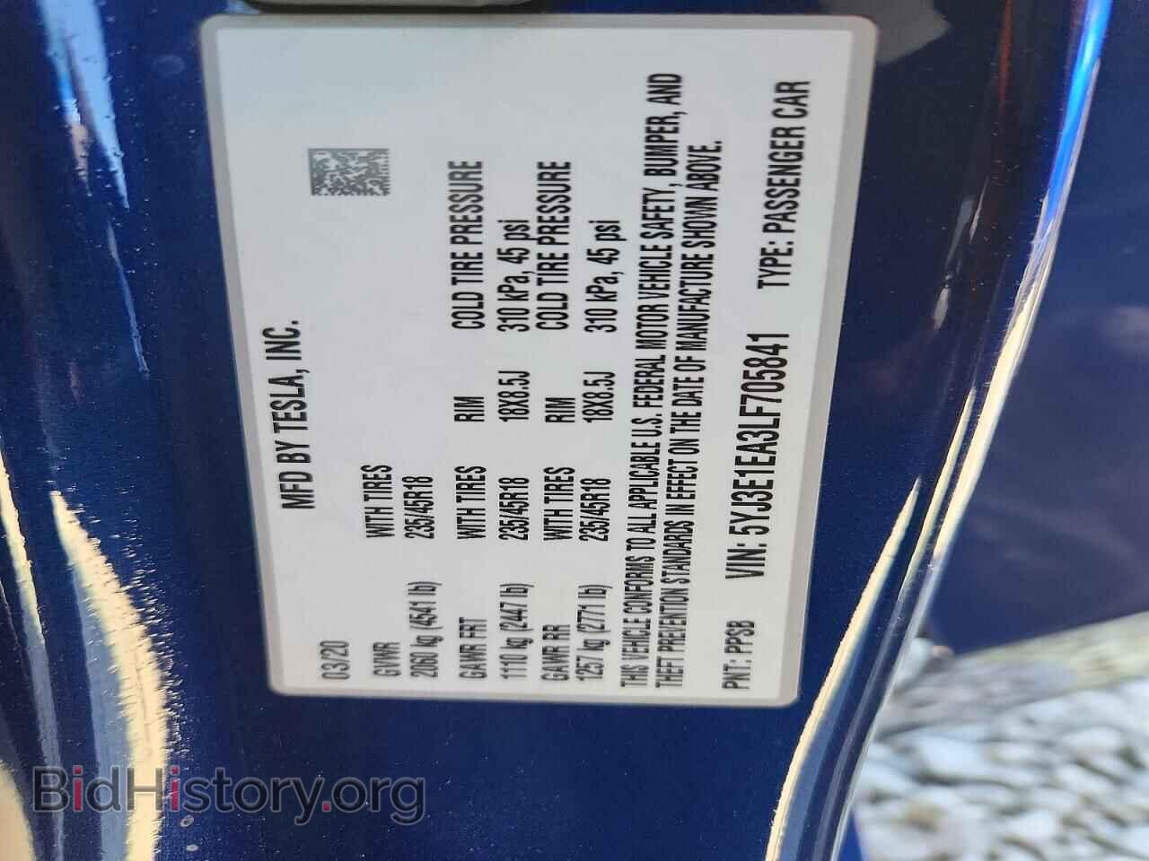 2020 TESLA MODEL 3 - VIN: 5YJ3E1EA3LF705841 - Photo 12