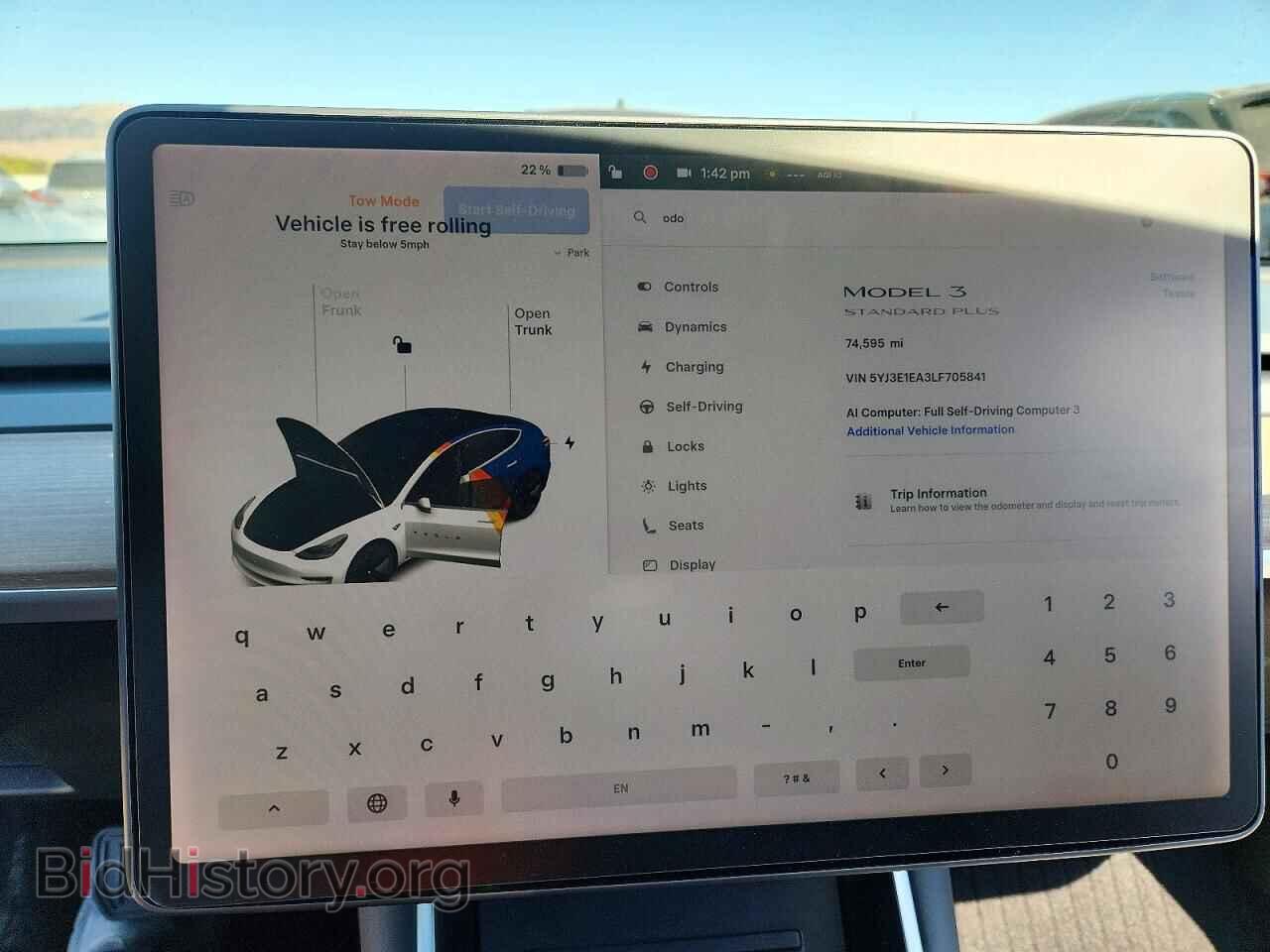 2020 TESLA MODEL 3 - VIN: 5YJ3E1EA3LF705841 - Photo 9