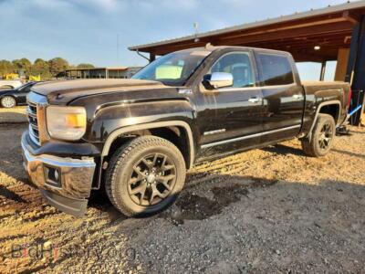 2014 GMC SIERRA K1500 SLT, черный — VIN 3GTU2VEC6EG558837, Copart
