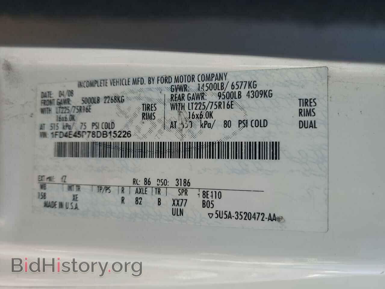 2008 FORD ALL Models - VIN: 1FD4E45P78DB15226 - Фото 10
