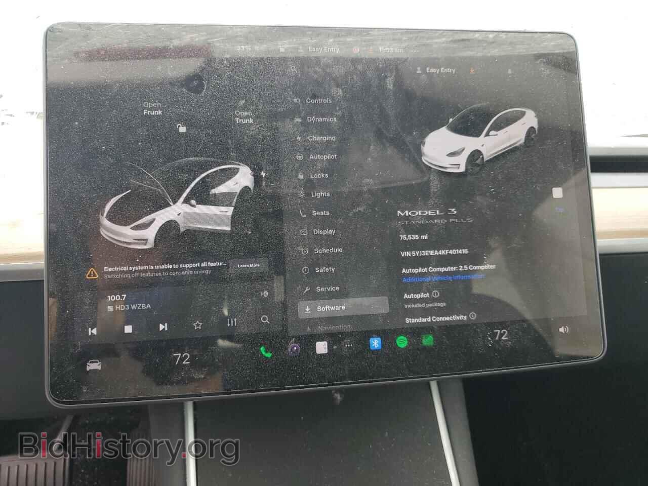 2019 TESLA MODEL 3 - VIN: 5YJ3E1EA4KF401416 - Фото 9