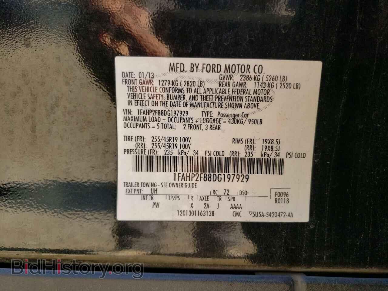 2013 FORD TAURUS - VIN: 1FAHP2F88DG197929 - Photo 12