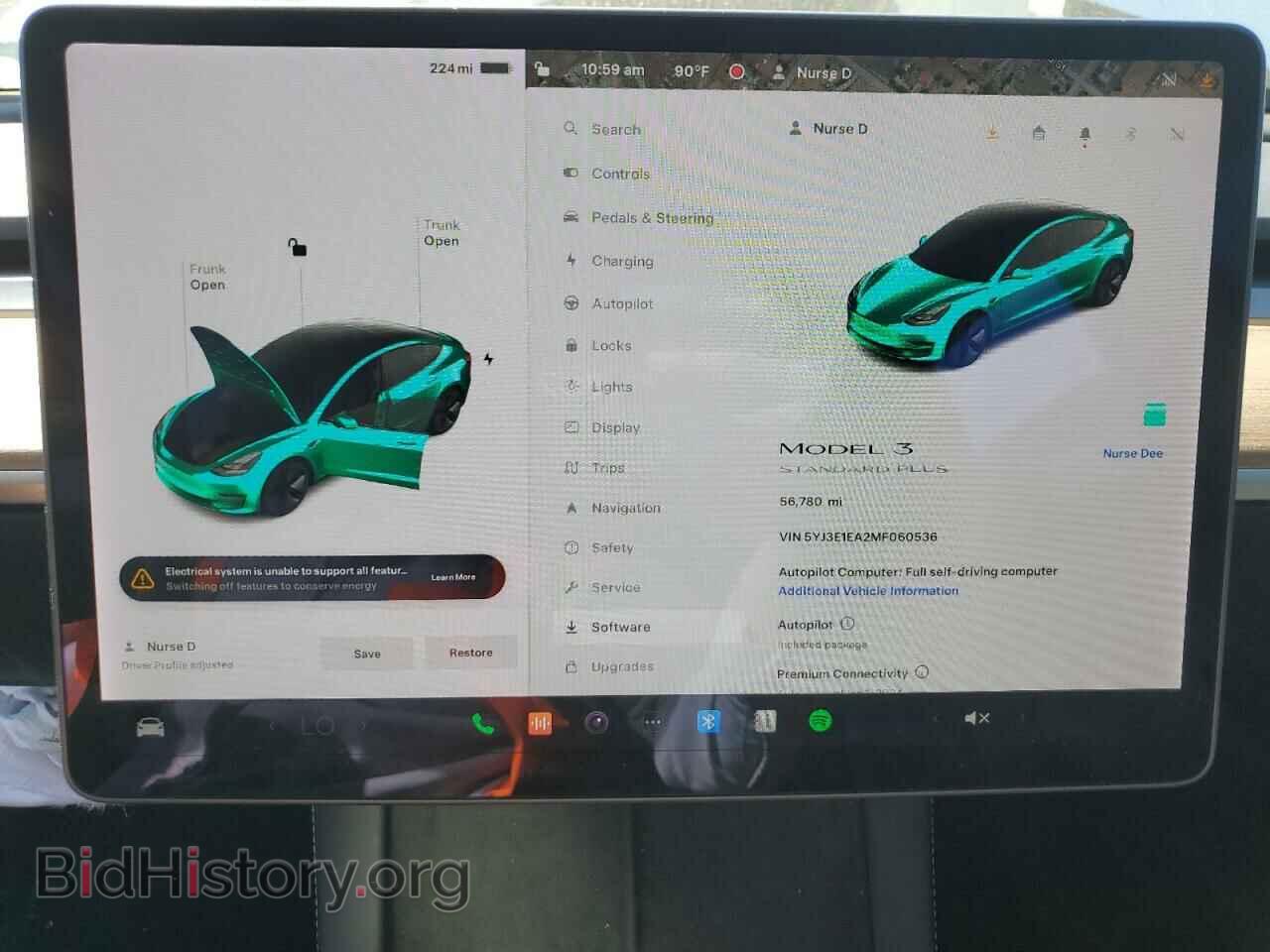 2021 TESLA MODEL 3 - VIN: 5YJ3E1EA2MF060536 - Фото 9