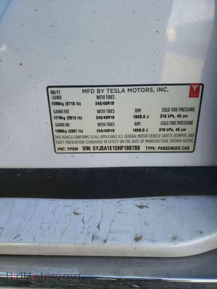 2017 TESLA MODEL S - VIN: 5YJSA1E10HF188786 - Фото 13