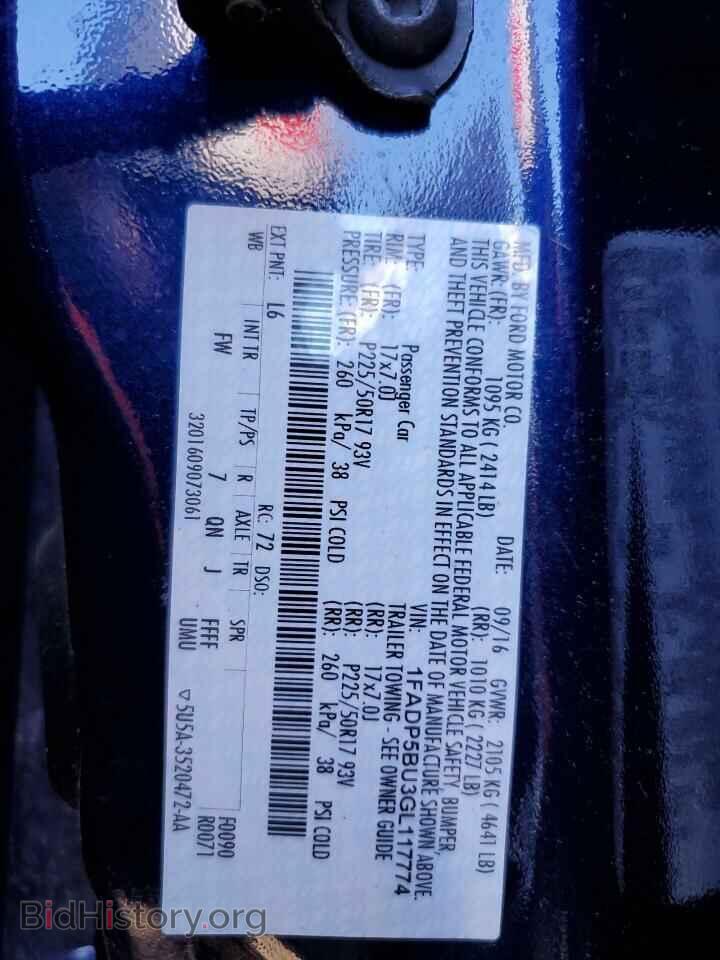 2016 FORD CMAX - VIN: 1FADP5BU3GL117774 - Фото 10