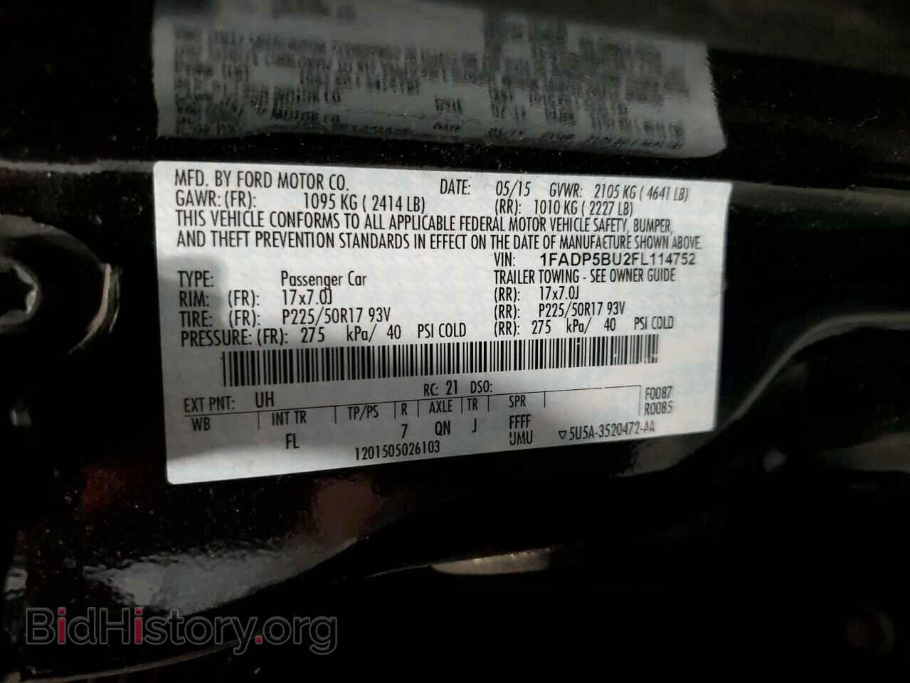 2015 FORD CMAX - VIN: 1FADP5BU2FL114752 - Фото 13
