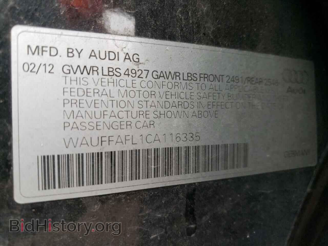 2012 AUDI A4 - VIN: WAUFFAFL1CA116335 - Photo 12