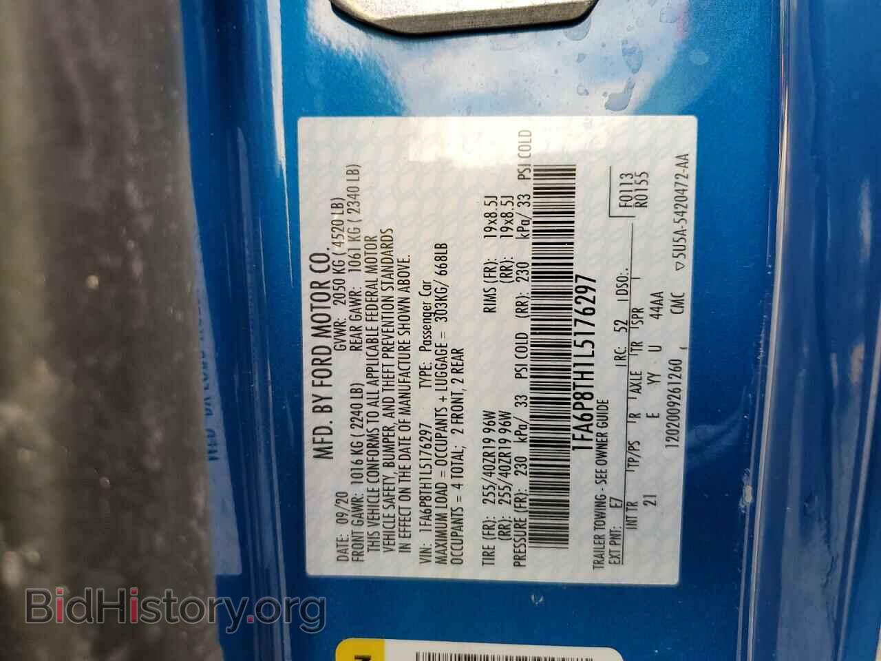 2020 FORD ALL Models - VIN: 1FA6P8TH1L5176297 - Фото 13