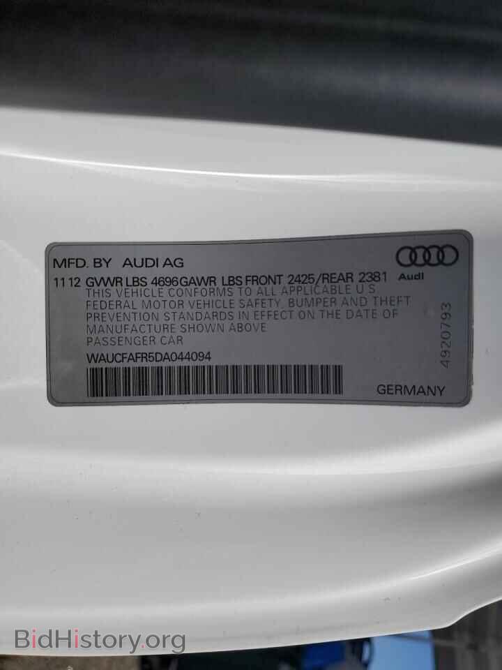 2013 AUDI A5 - VIN: WAUCFAFR5DA044094 - Фото 12