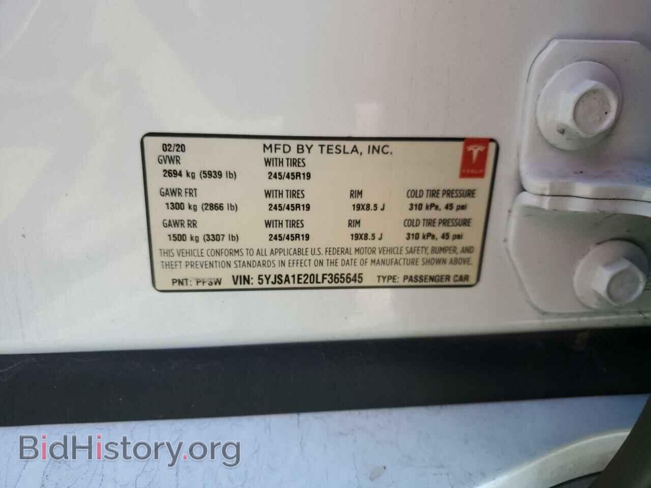 2020 TESLA MODEL S - VIN: 5YJSA1E20LF365645 - Фото 12