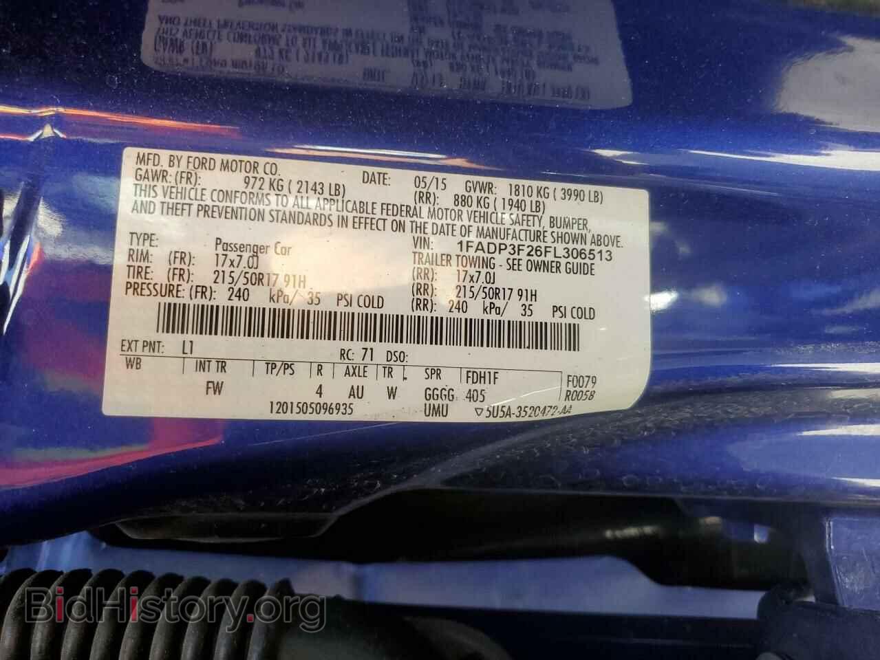 2015 FORD FOCUS - VIN: 1FADP3F26FL306513 - Фото 12