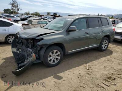 2013 Toyota HIGHLANDER Base, green — VIN 5TDBK3EH8DS271099, Copart