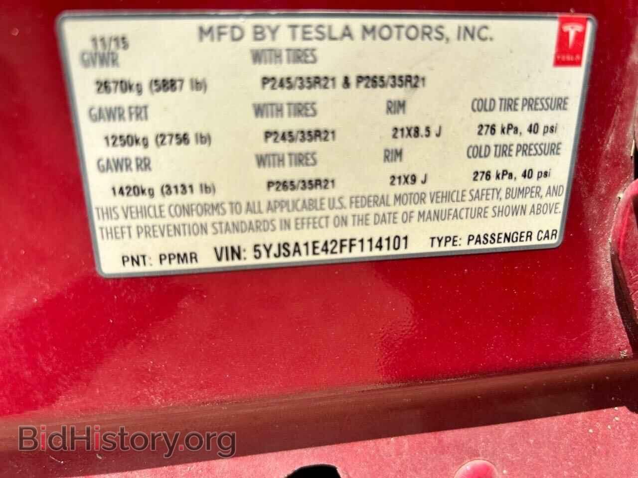 2015 TESLA MODEL S - VIN: 5YJSA1E42FF114101 - Photo 10