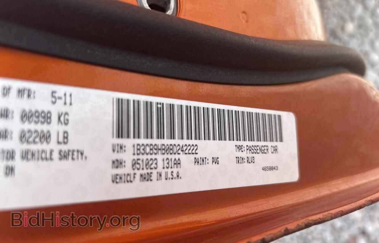 2011 DODGE CALIBER - VIN: 1B3CB9HB0BD242222 - Фото 10