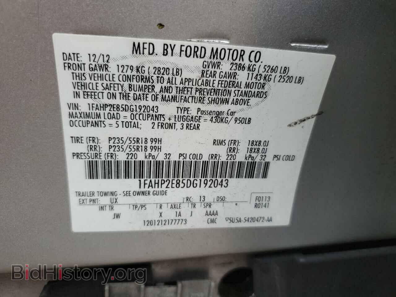 2013 FORD TAURUS - VIN: 1FAHP2E85DG192043 - Photo 13