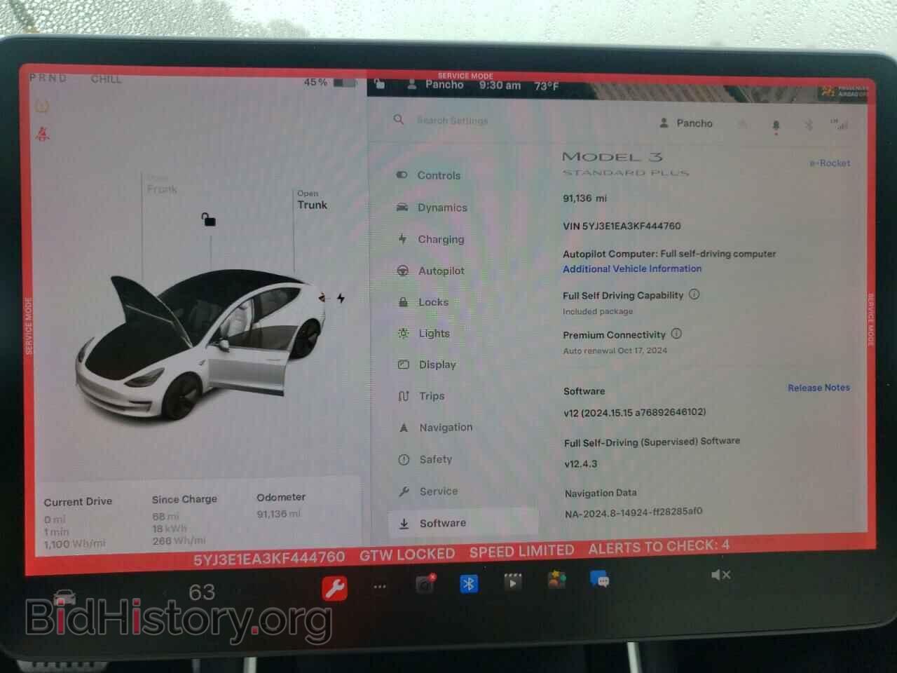 2019 TESLA MODEL 3 - VIN: 5YJ3E1EA3KF444760 - Фото 9