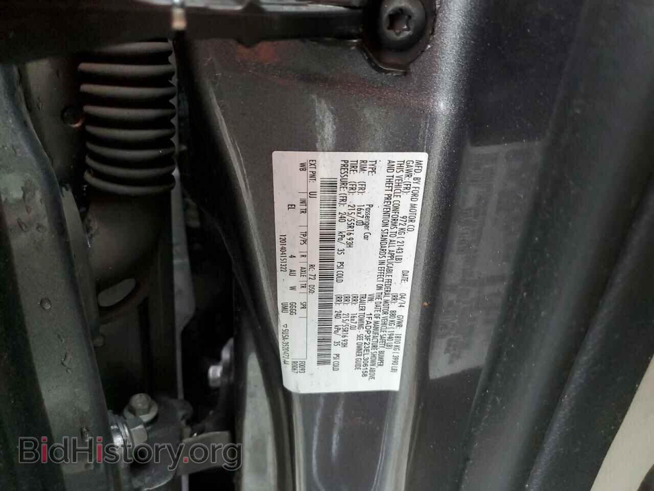 2014 FORD FOCUS - VIN: 1FADP3F23EL306158 - Фото 12