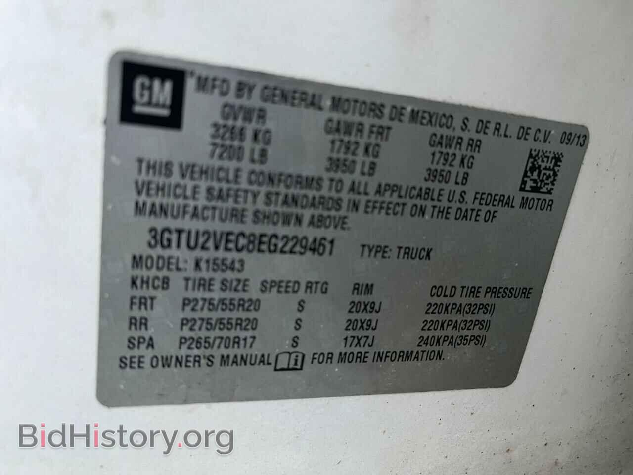 2014 GMC SIERRA - VIN: 3GTU2VEC8EG229461 - Фото 10