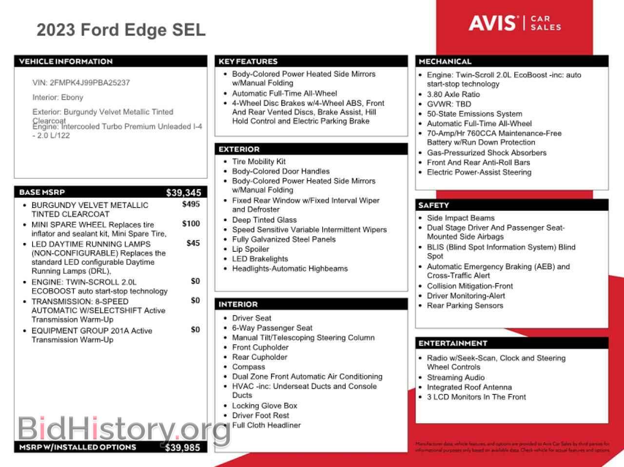 2023 FORD EDGE - VIN: 2FMPK4J99PBA25237 - Фото 12