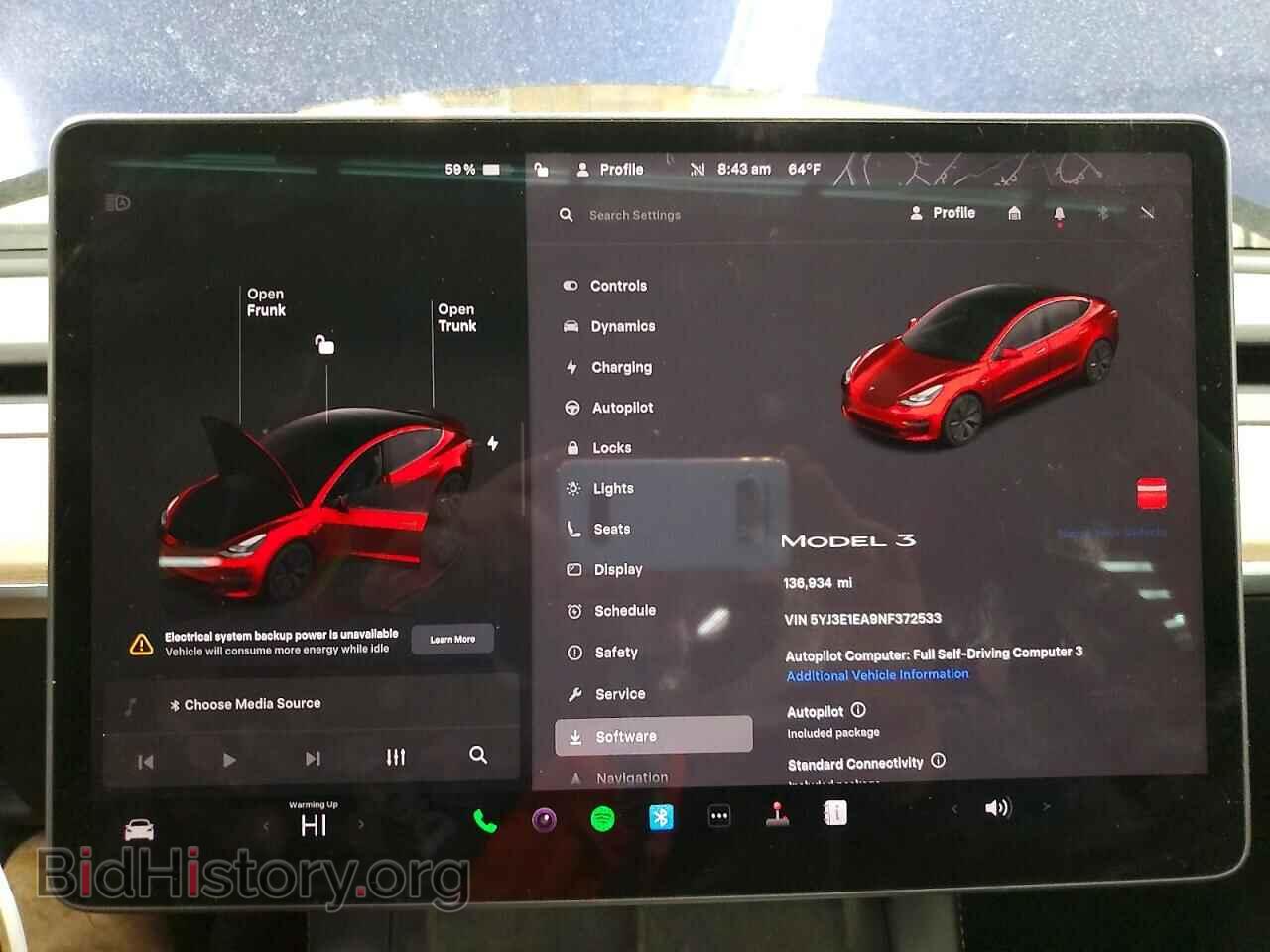 2022 TESLA MODEL 3 - VIN: 5YJ3E1EA9NF372533 - Фото 9