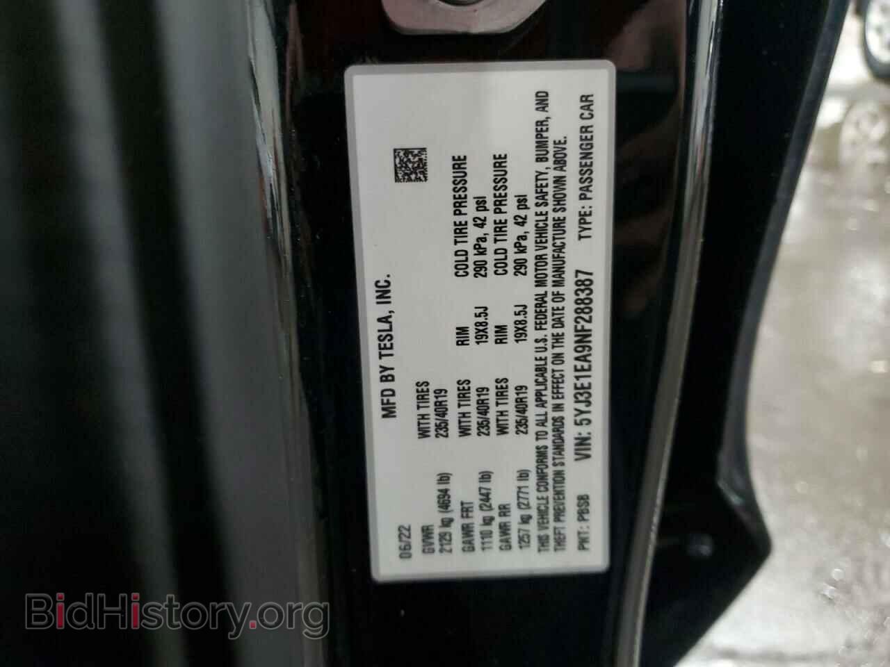 2022 TESLA MODEL 3 - VIN: 5YJ3E1EA9NF288387 - Photo 13