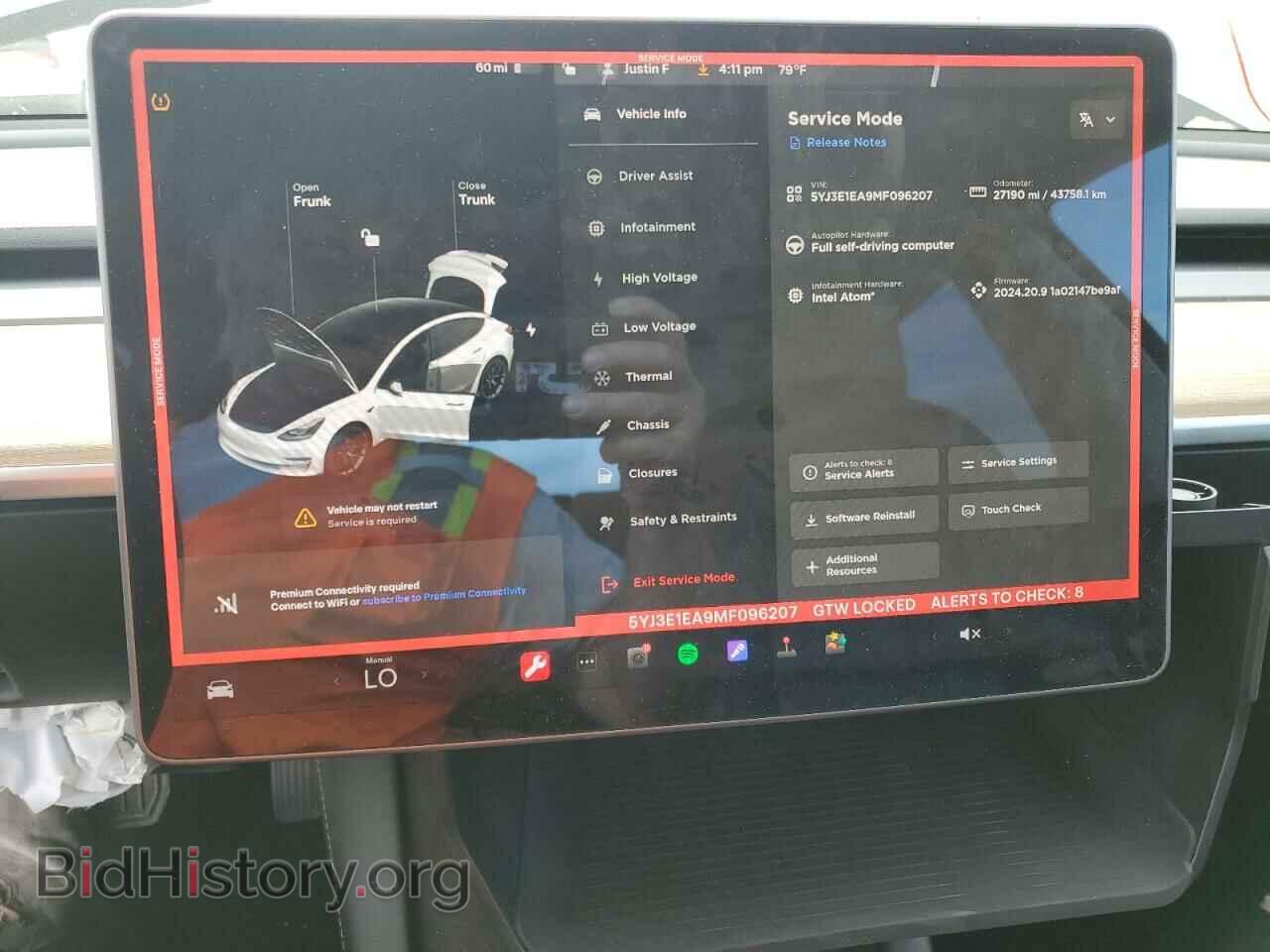 2021 TESLA MODEL 3 - VIN: 5YJ3E1EA9MF096207 - Фото 9