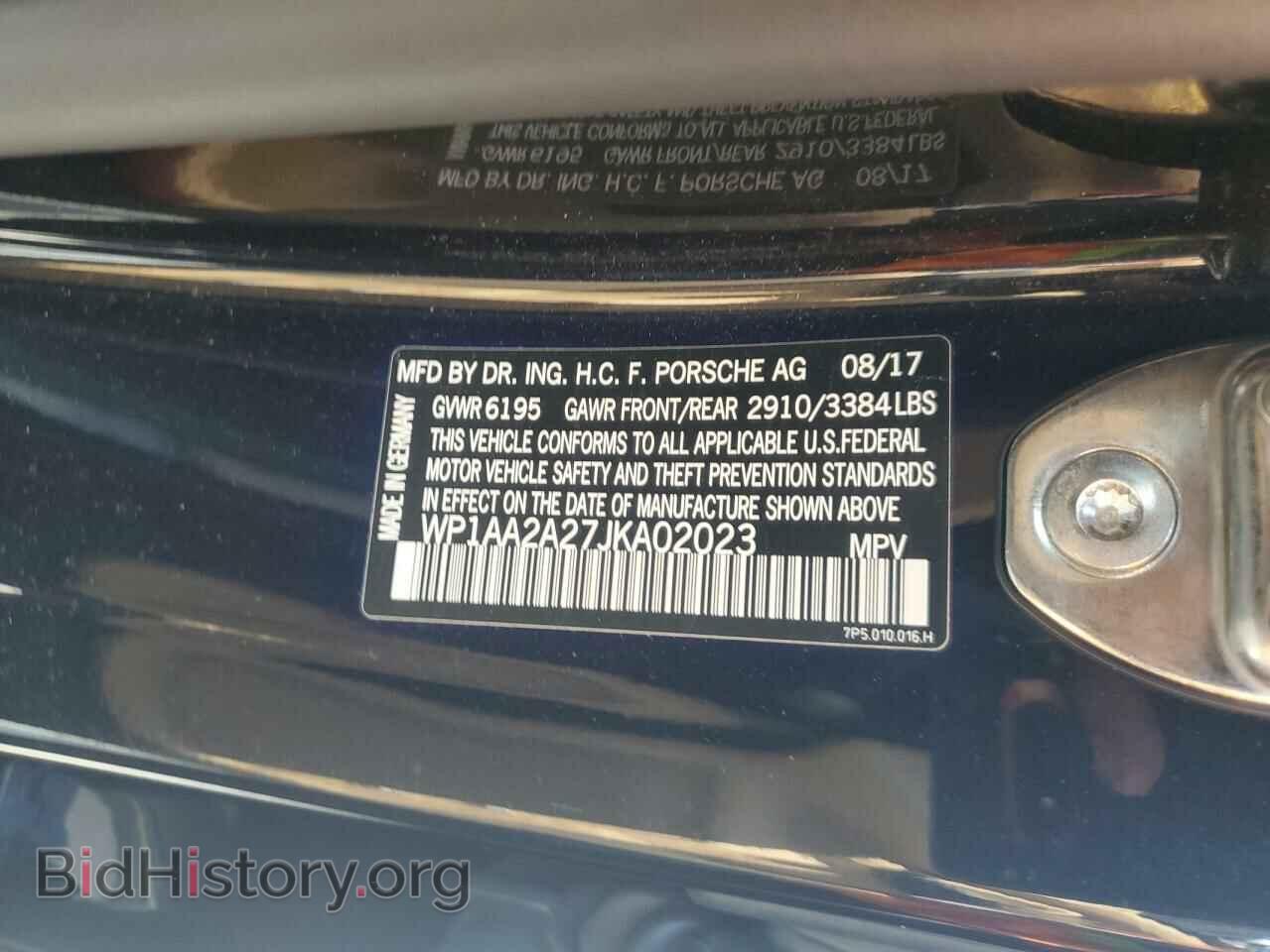 2018 PORSCHE CAYENNE - VIN: WP1AA2A27JKA02023 - Фото 13