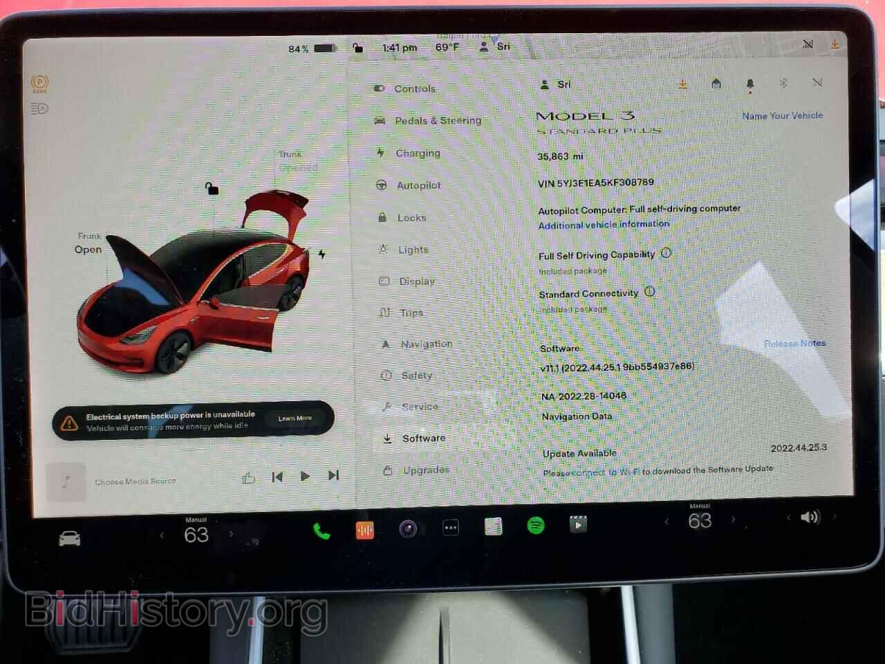 2019 TESLA MODEL 3 - VIN: 5YJ3E1EA5KF308789 - Фото 9