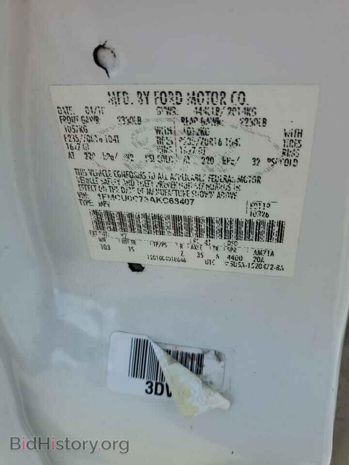 2010 FORD ESCAPE - VIN: 1FMCU0C73AKC68407 - Фото 14