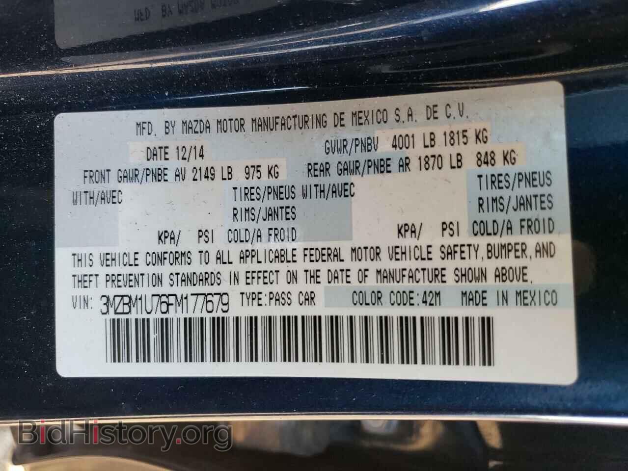 2015 MAZDA 3 - VIN: 3MZBM1U76FM177679 - Фото 13