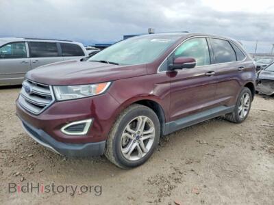 2018 Ford EDGE TITANIUM, бордовый — VIN 2FMPK4K90JBB88932, Copart