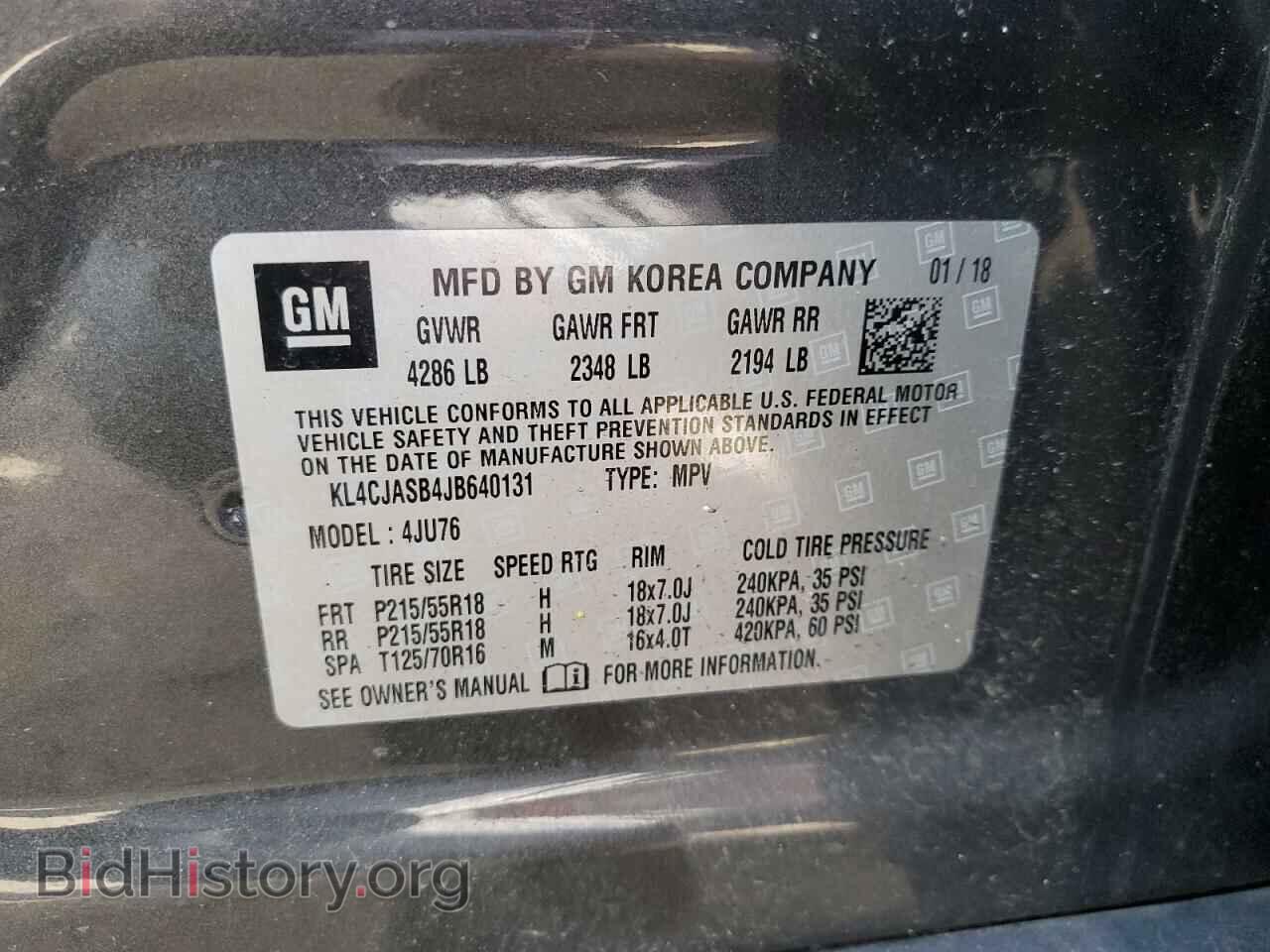 2018 BUICK ENCORE - VIN: KL4CJASB4JB640131 - Photo 13