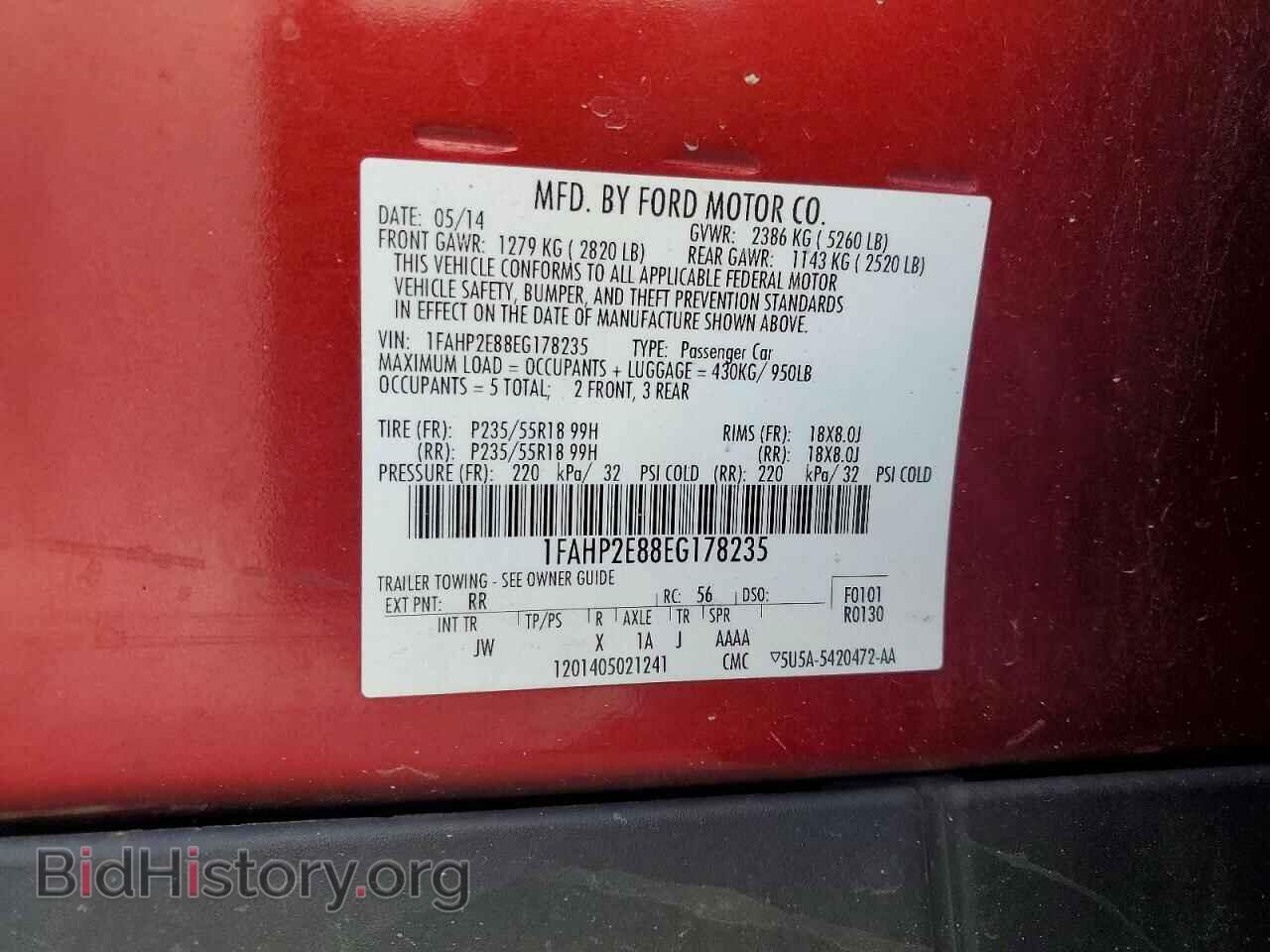 2014 FORD TAURUS - VIN: 1FAHP2E88EG178235 - Photo 13