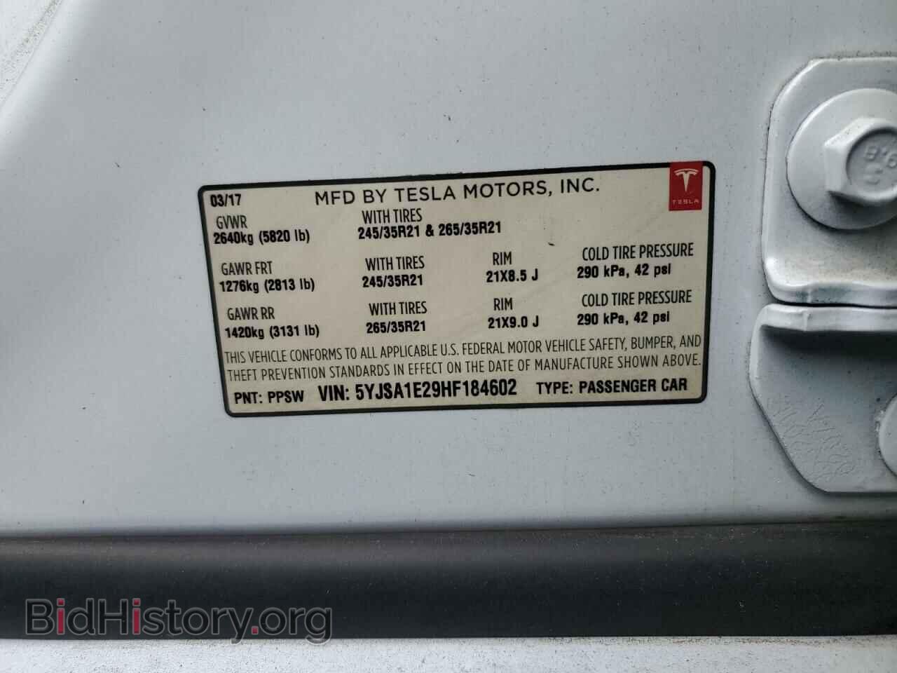 2017 TESLA MODEL S - VIN: 5YJSA1E29HF184602 - Photo 12