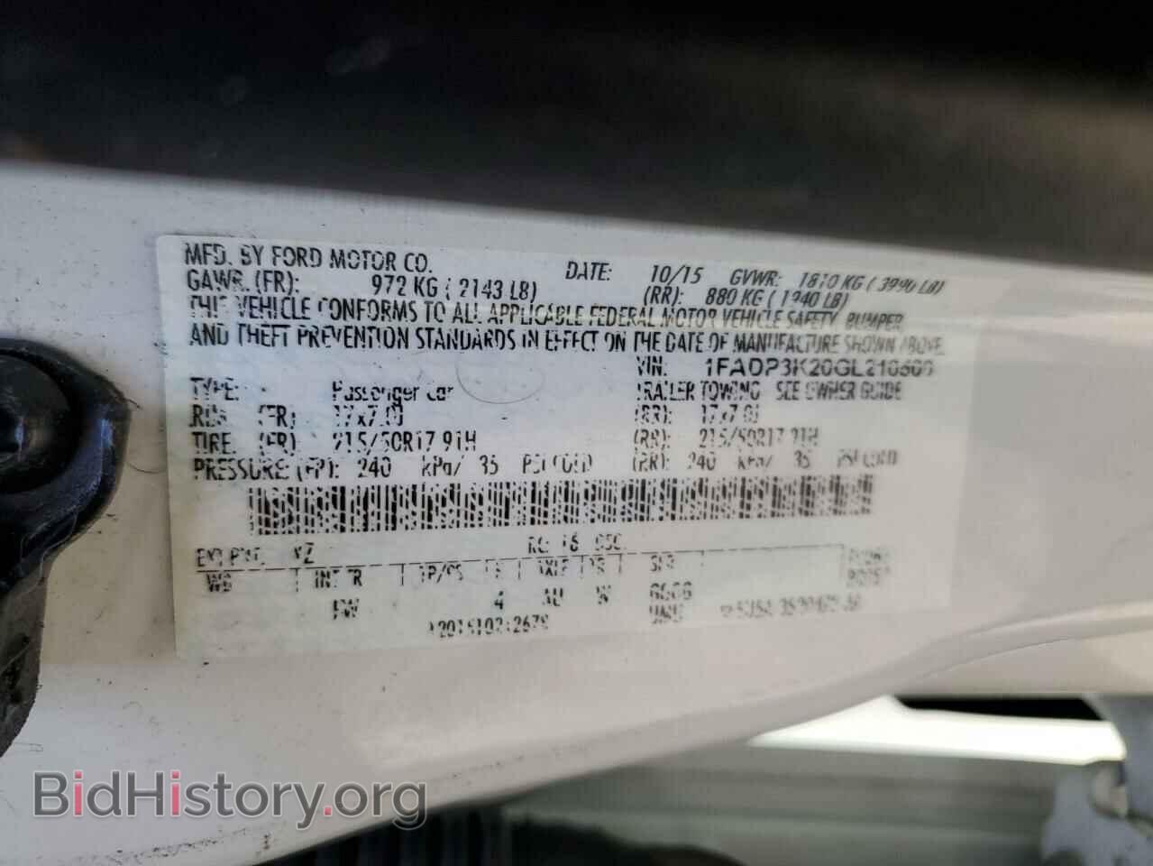 2016 FORD FOCUS - VIN: 1FADP3K20GL210500 - Фото 13