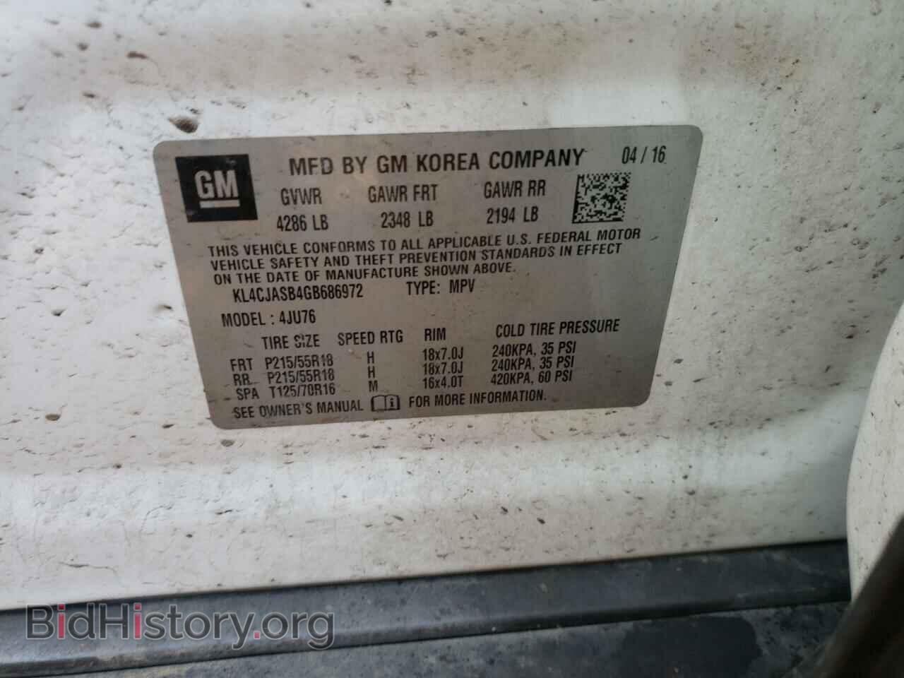 2016 BUICK ENCORE - VIN: KL4CJASB4GB686972 - Photo 13