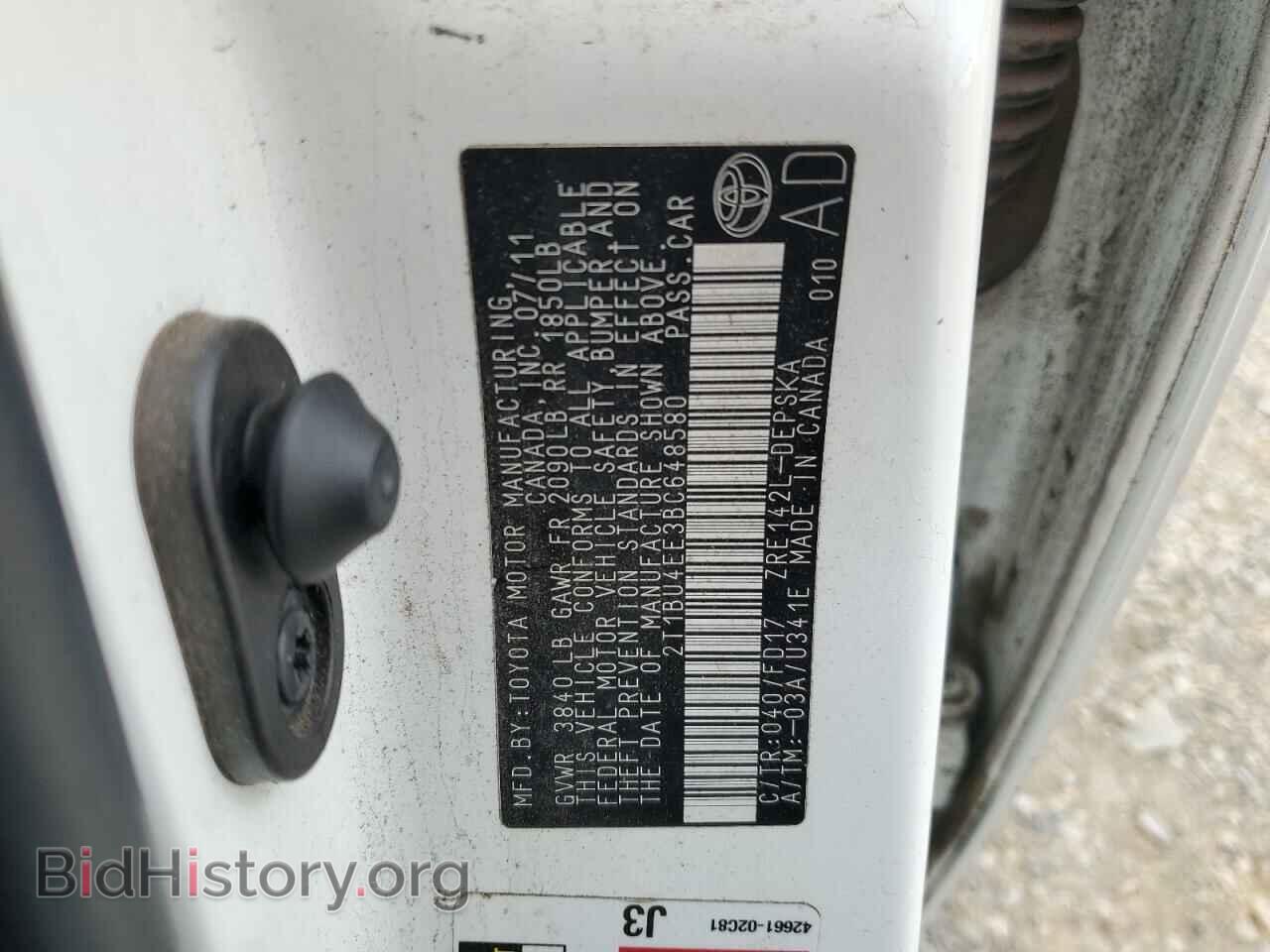 2011 TOYOTA COROLLA - VIN: 2T1BU4EE3BC648580 - Фото 13